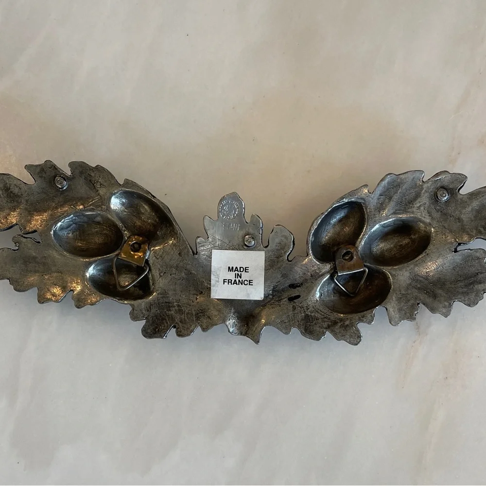 La Matron L’Etain Pewter Acorn Leaf Triple Hook 8
